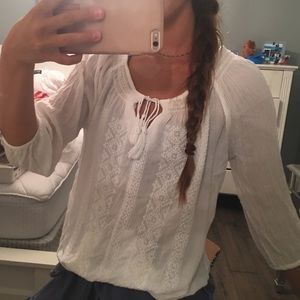 3 quarter sleeved boho chic shirt